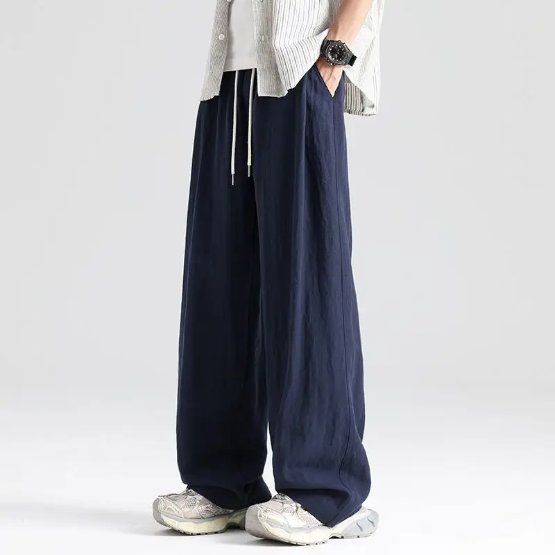 Tom Linen-Feel Wide Leg Trousers