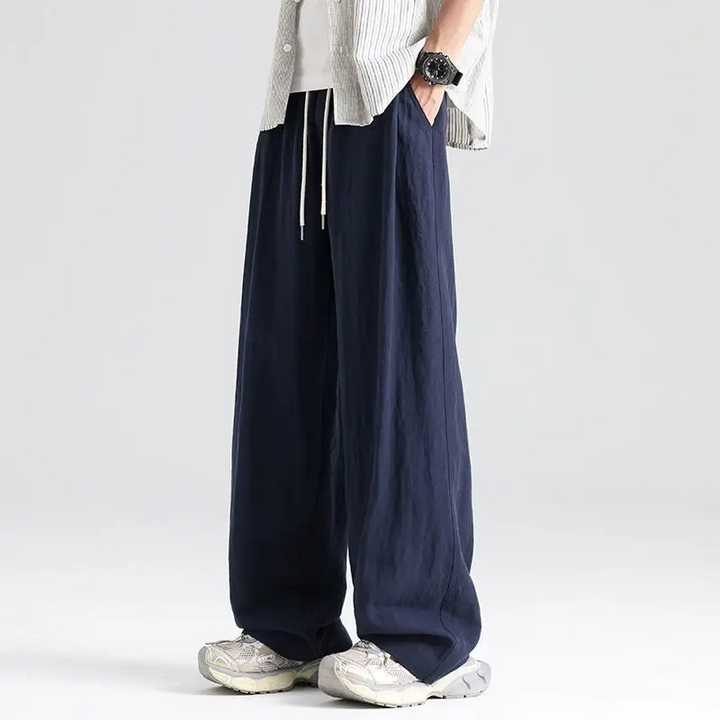 Tom Linen-Feel Wide Leg Trousers