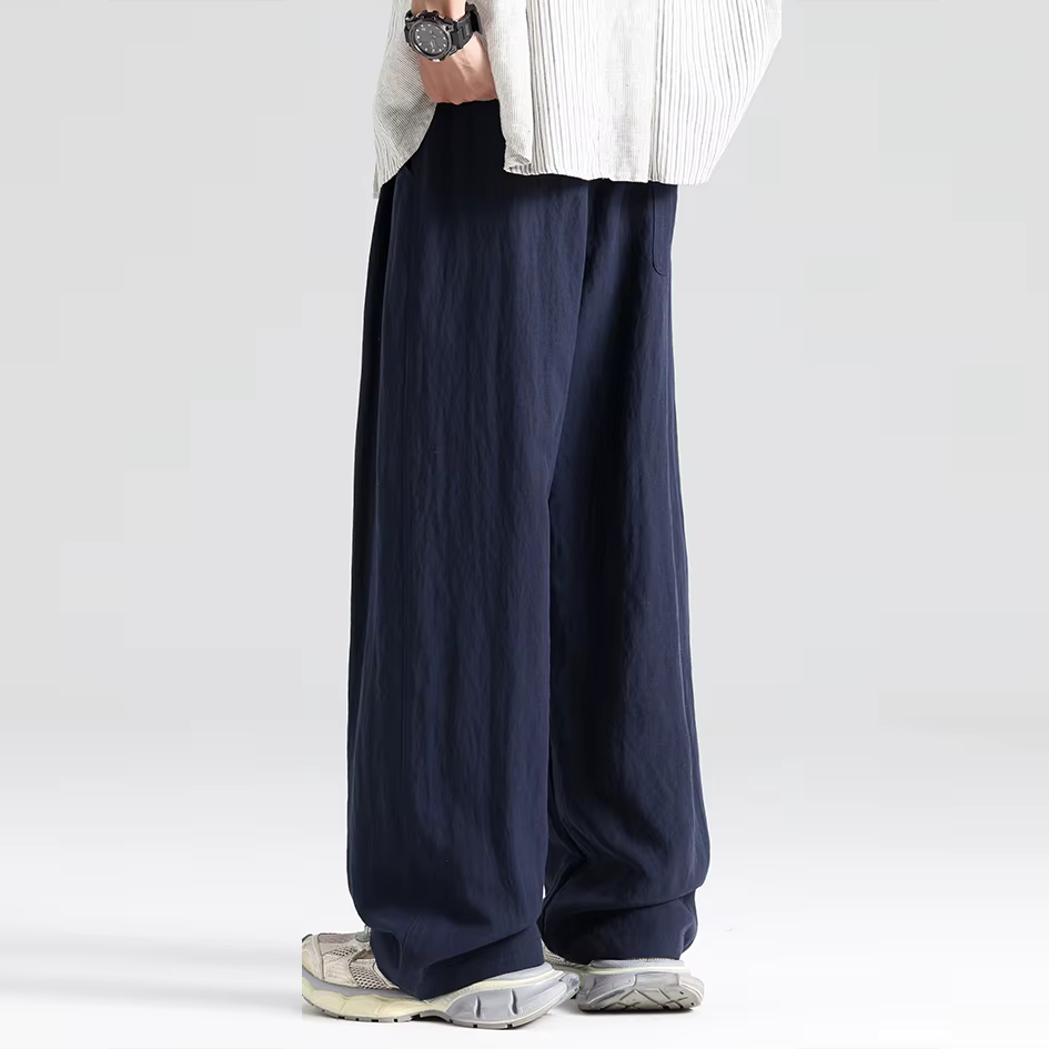 Tom Linen-Feel Wide Leg Trousers