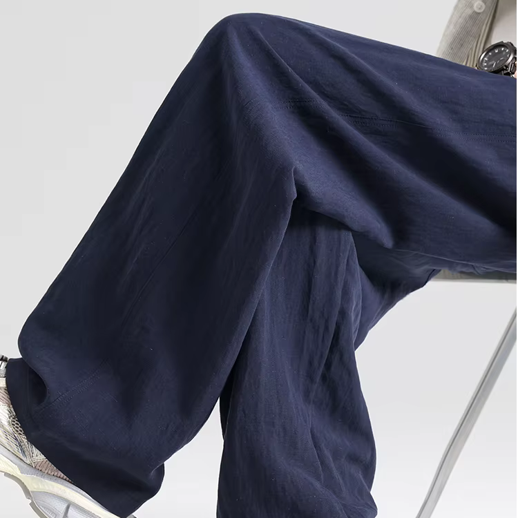 Tom Linen-Feel Wide Leg Trousers