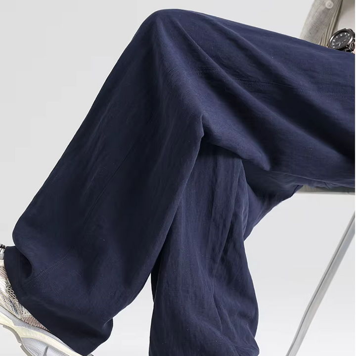 Tom Linen-Feel Wide Leg Trousers