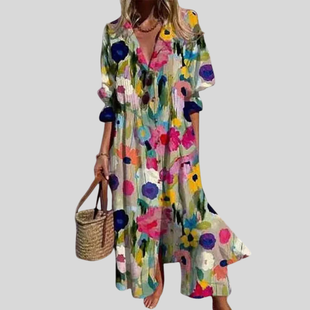 Zariah  Elegant Bohemian-Style Maxi Dress