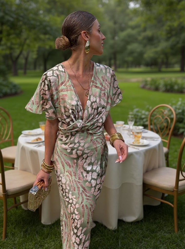 Clara Copper Midi Dress