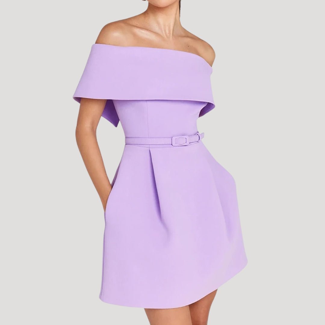 Georgina Off Shoulder Belted Mini Dress