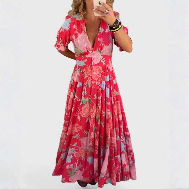 Miriam Floral V-Neck Dress