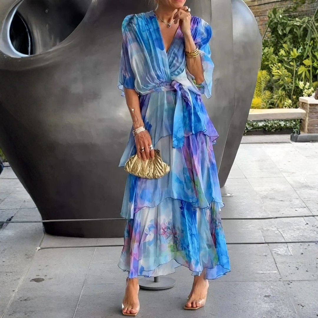 Casar Elegant Chiffon Dress