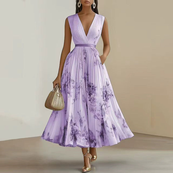 Violet Floral Maxi Dress