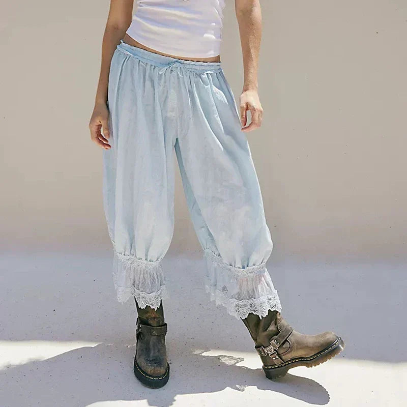 Mia Lace Trim Trousers