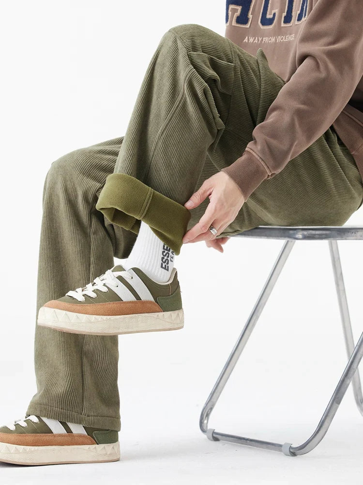 Dominic Corduroy Fleece Lined Trousers
