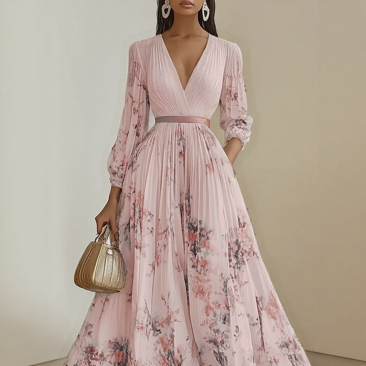 Violet Floral Maxi Dress