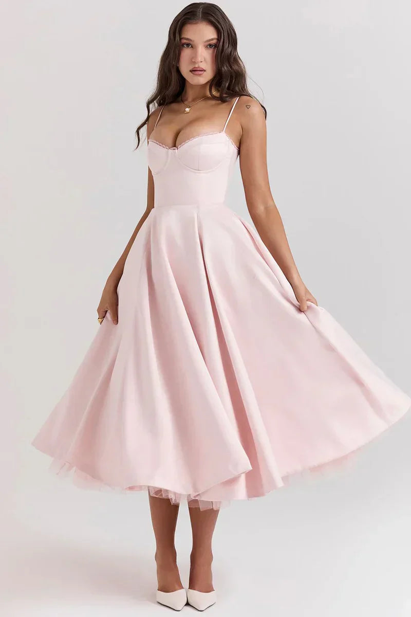Ruby Delicate Tulle Accent Dress