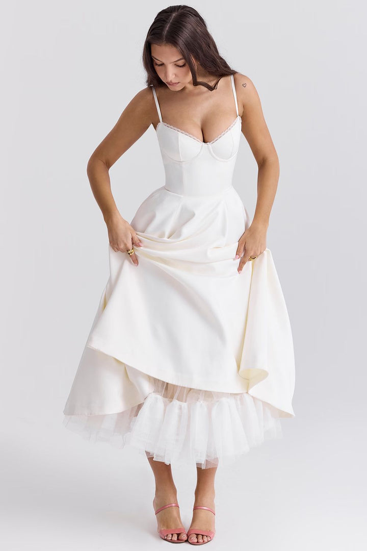 Ruby Delicate Tulle Accent Dress
