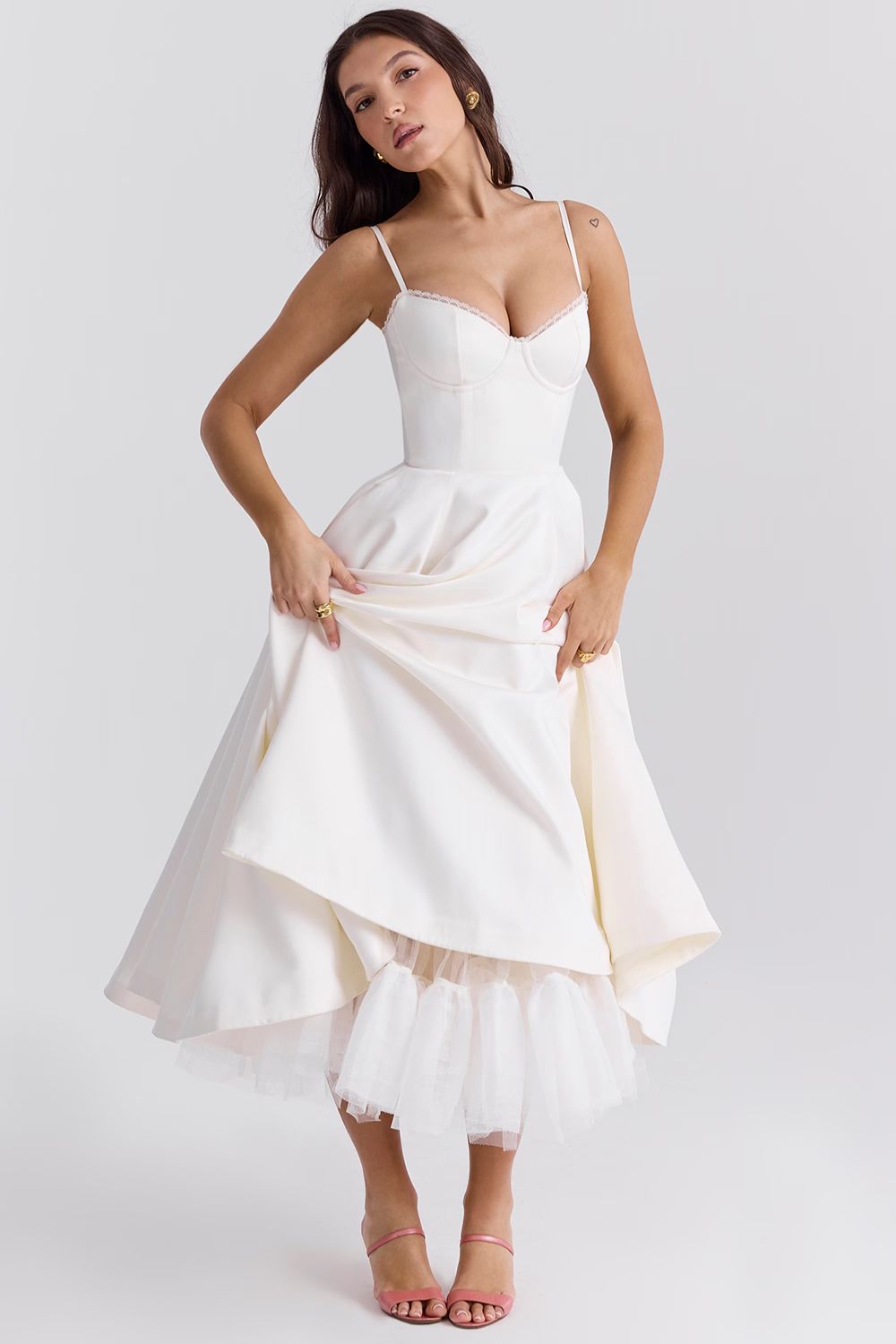 Ruby Delicate Tulle Accent Dress