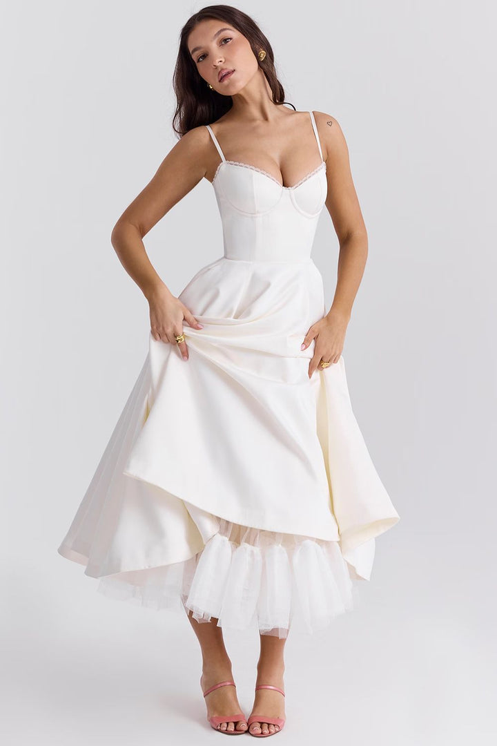 Ruby Delicate Tulle Accent Dress