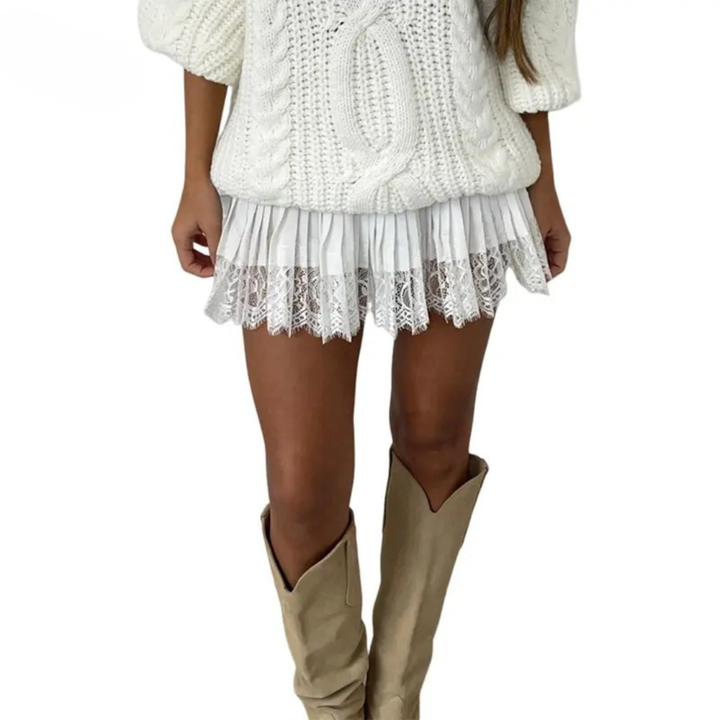 Doreen Low Waist Lace Mini Skirt