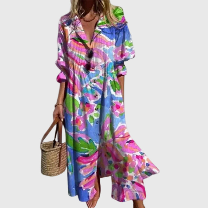 Zariah  Elegant Bohemian-Style Maxi Dress