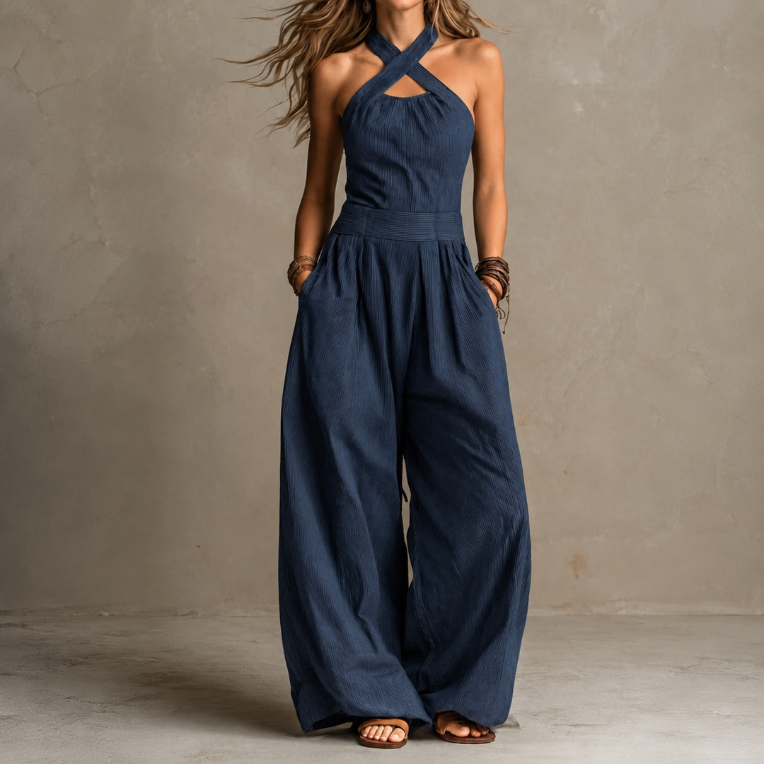 Bianca™ Cross-Over Neck Jumpsuit