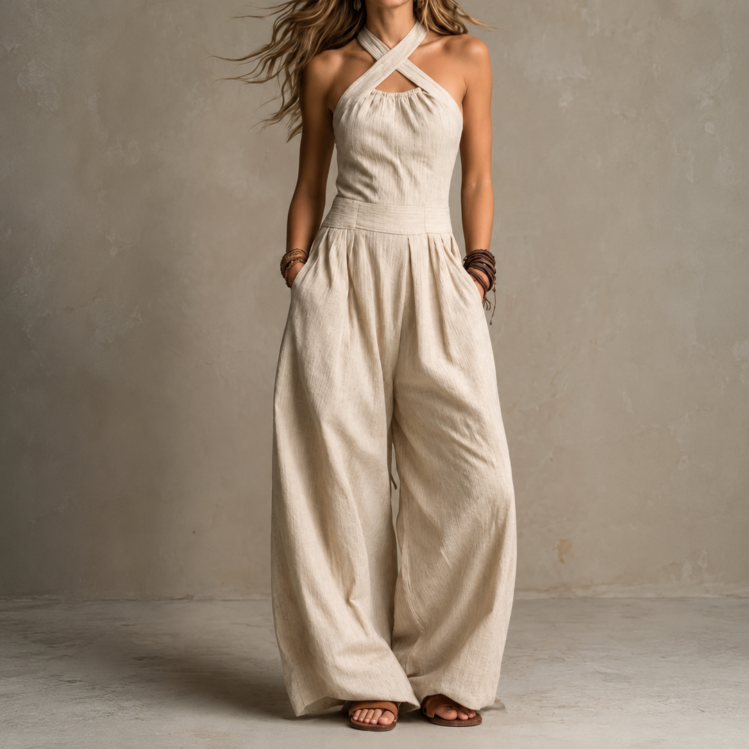 Bianca™ Cross-Over Neck Jumpsuit
