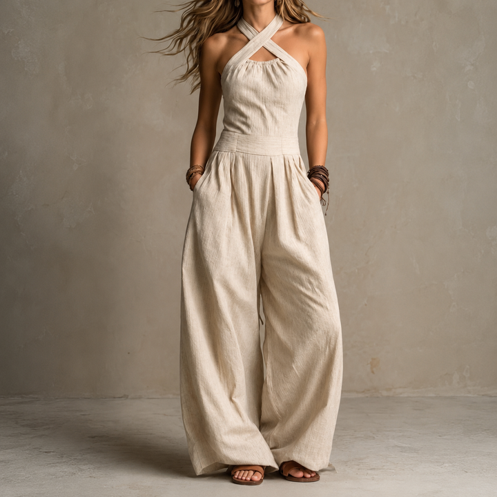 Bianca™ Cross-Over Neck Jumpsuit