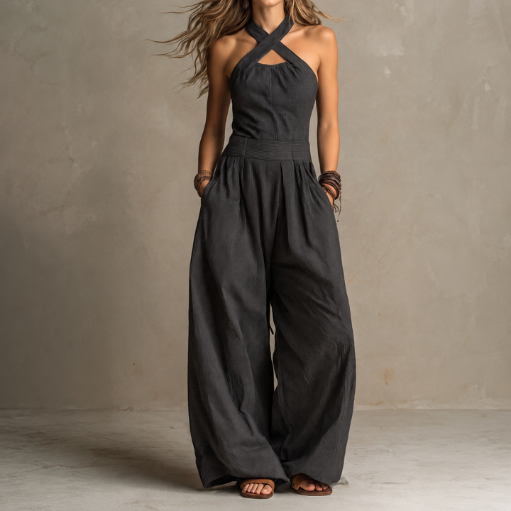 Bianca™ Cross-Over Neck Jumpsuit