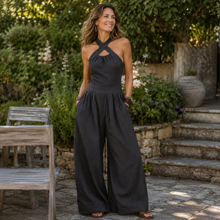 Bianca™ Cross-Over Neck Jumpsuit