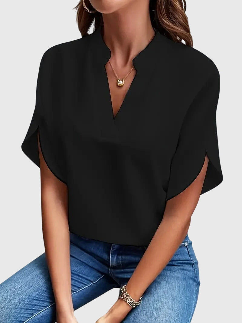 Lucinda Soft and Elegant V-Neck Shirt