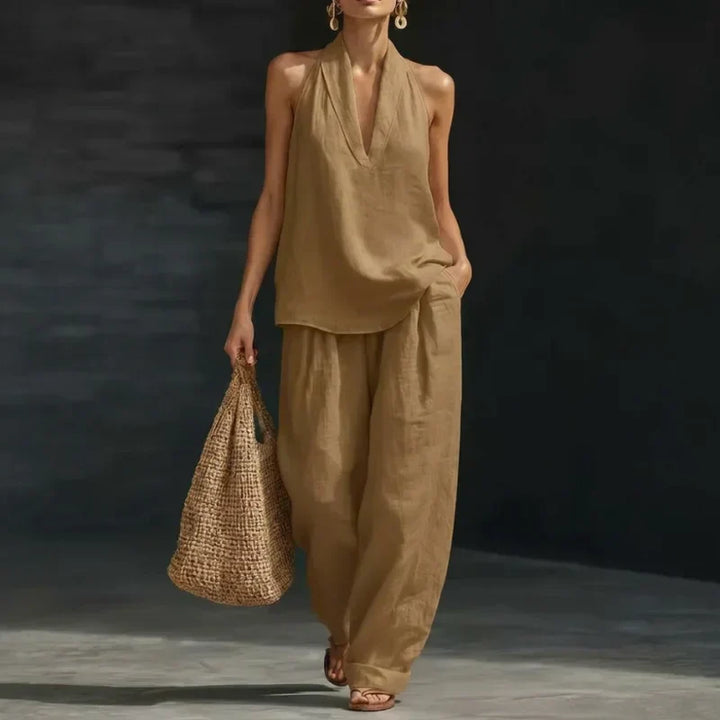 Ainhoa | Two-Piece Linen-Texture Set