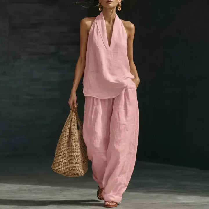 Ainhoa | Two-Piece Linen-Texture Set