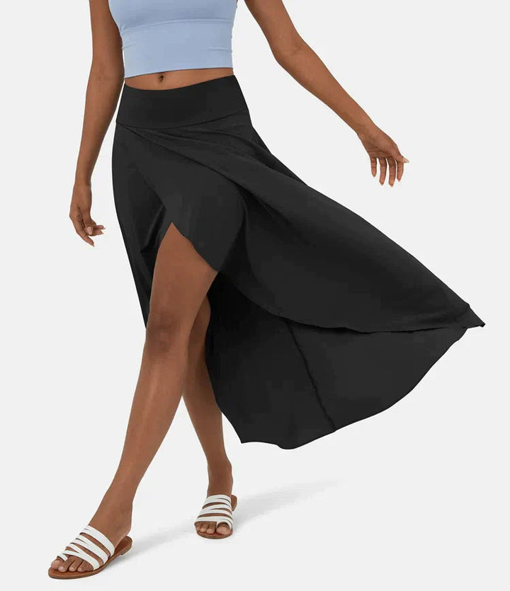 Jade Elegant Asymmetric Midi Skirt