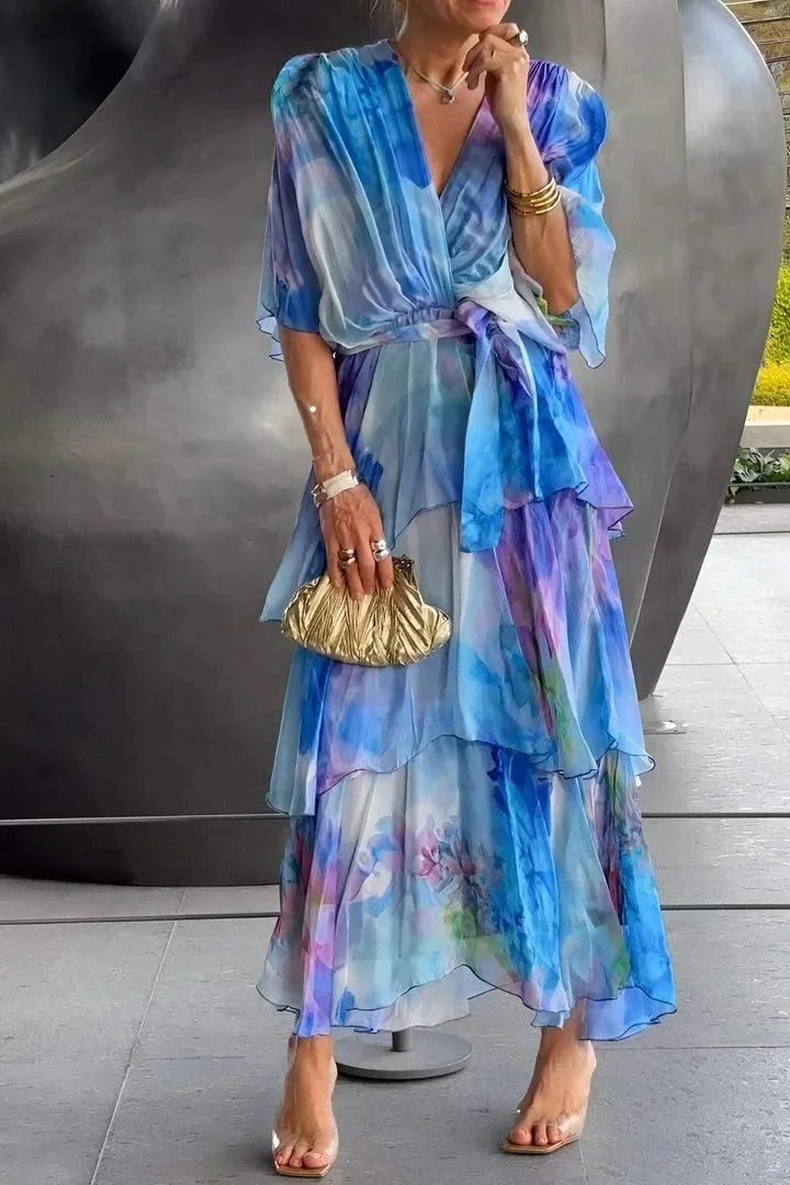 Casar Elegant Chiffon Dress
