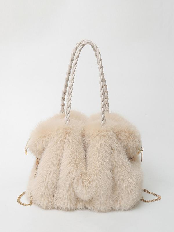 Winona Versatile Plush Velvet Shoulder Tote Bag