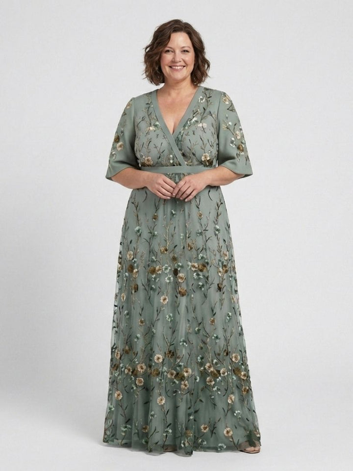 Melodi Floral V-Neck Maxi Dress