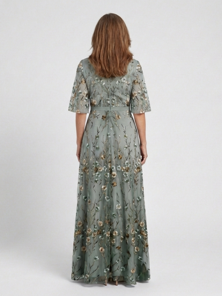 Melodi Floral V-Neck Maxi Dress