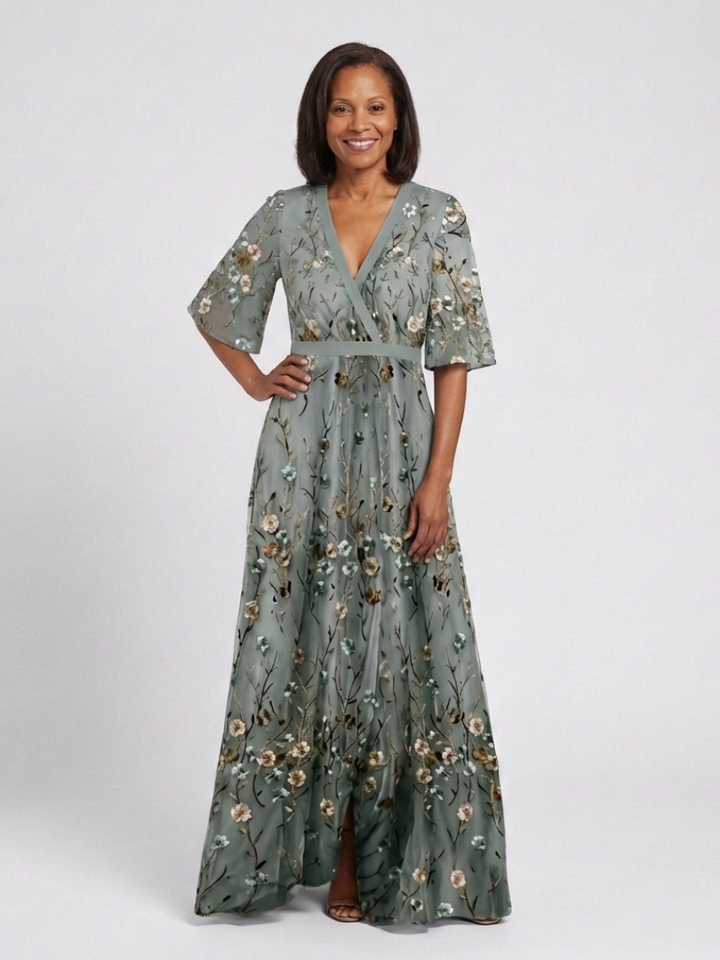 Melodi Floral V-Neck Maxi Dress