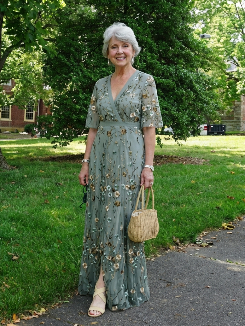 Melodi Floral V-Neck Maxi Dress