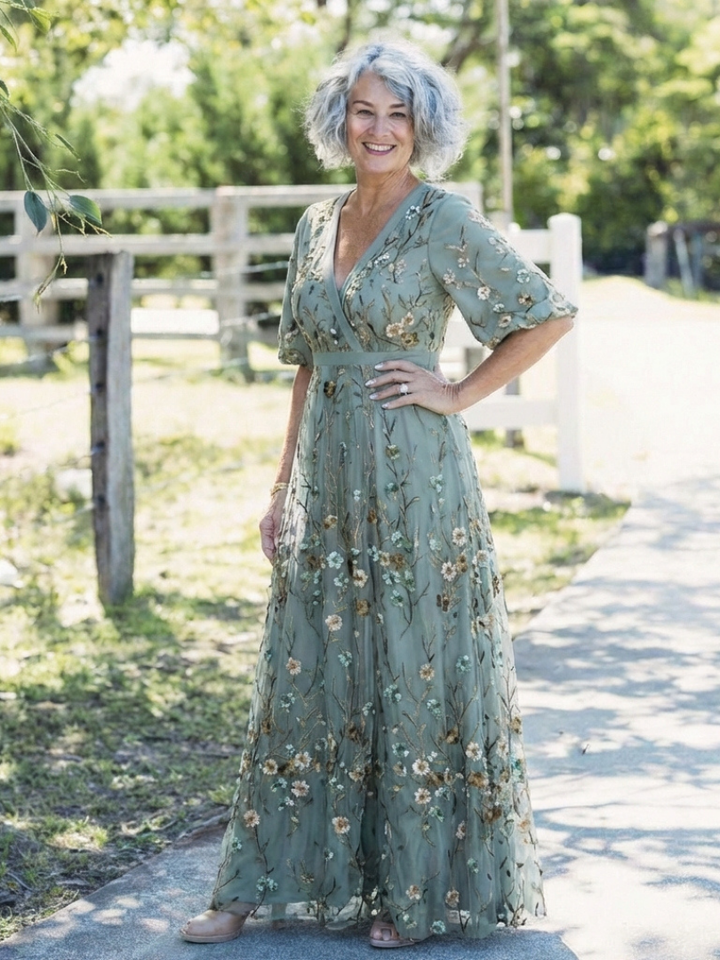 Melodi Floral V-Neck Maxi Dress