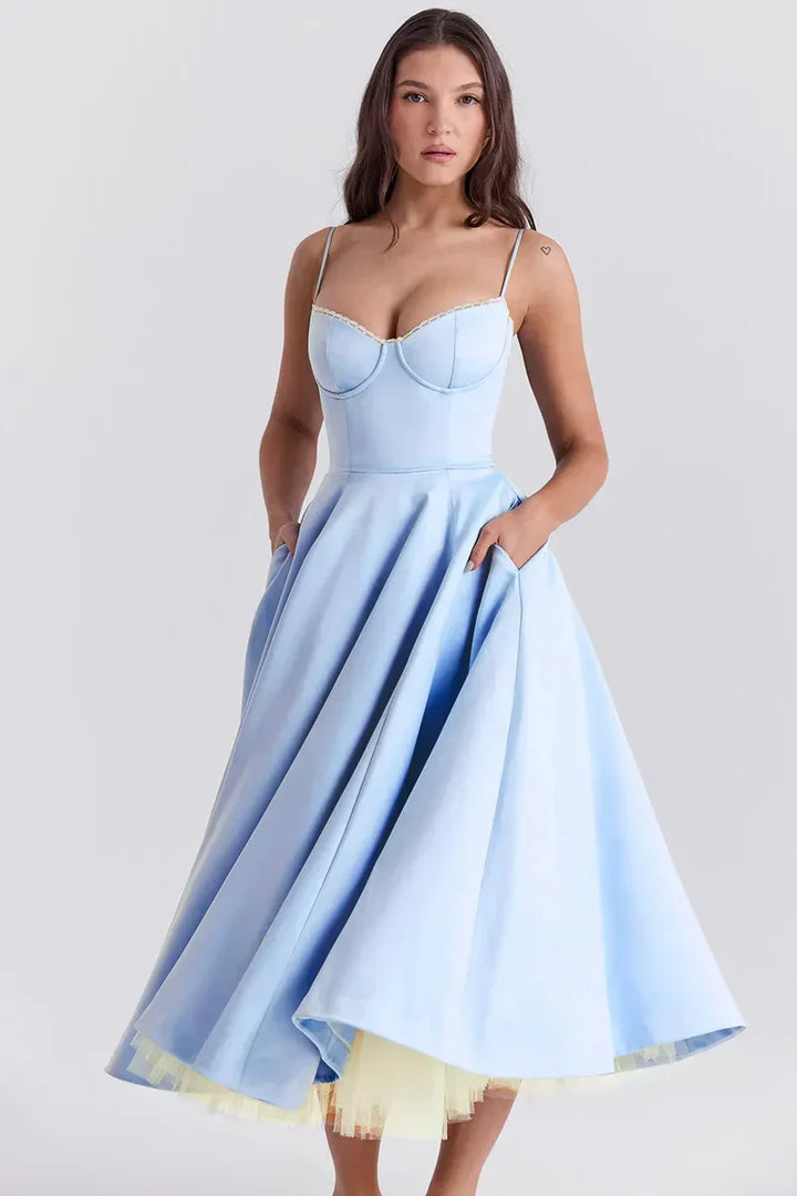 Ruby Delicate Tulle Accent Dress