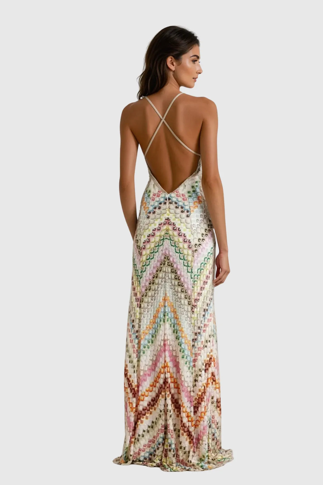Rosy Rose Cheongsam Maxi Dress